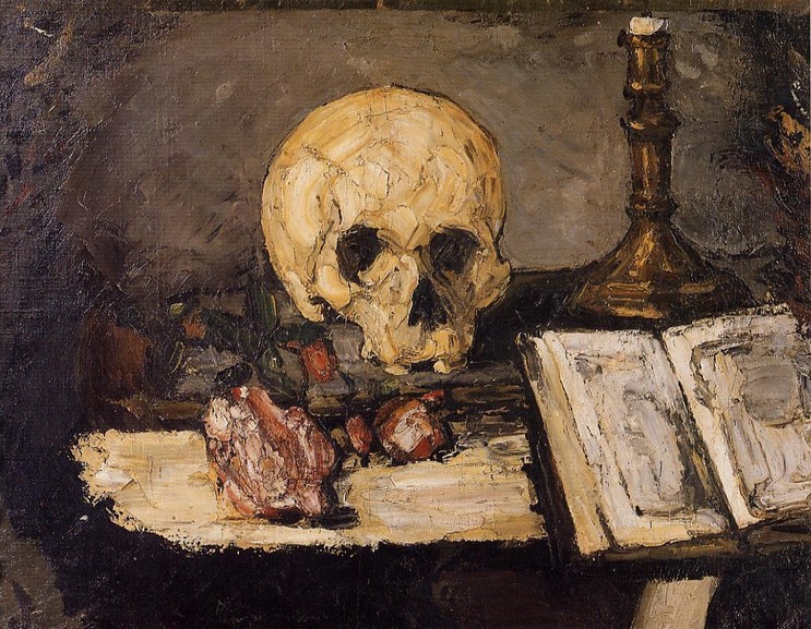 Still Life with Skull & Candlestick, Paul Cezanne